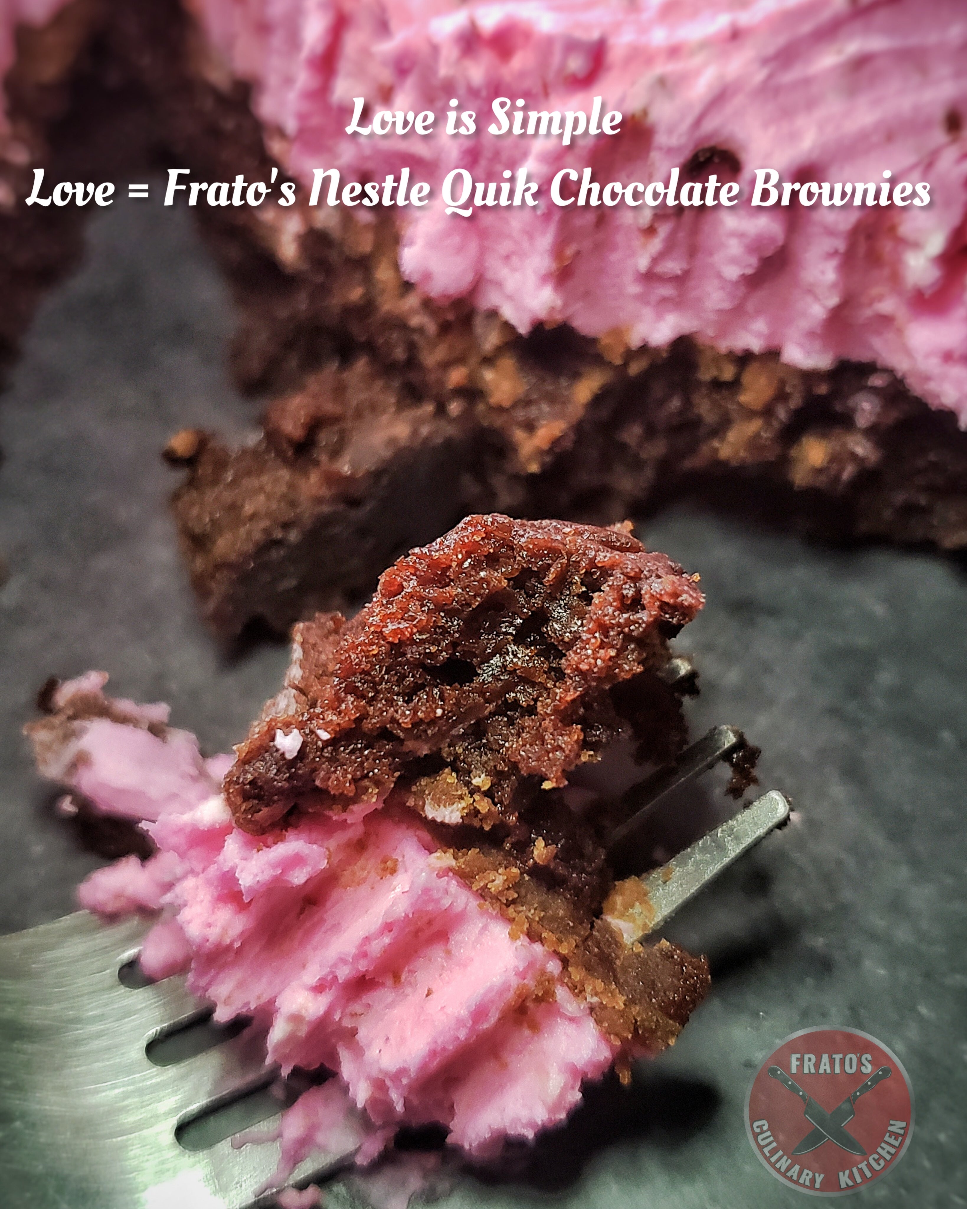 SOLD OUT: VALENTINE'S DAY BROWNIES! 2 POUNDS OF NESTLE QUIK STRAWBERRY BUTTERCREAM CHOCOLATE BROWNIES