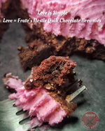 Load image into Gallery viewer, SOLD OUT: VALENTINE&#39;S DAY BROWNIES! 2 POUNDS OF NESTLE QUIK STRAWBERRY BUTTERCREAM CHOCOLATE BROWNIES
