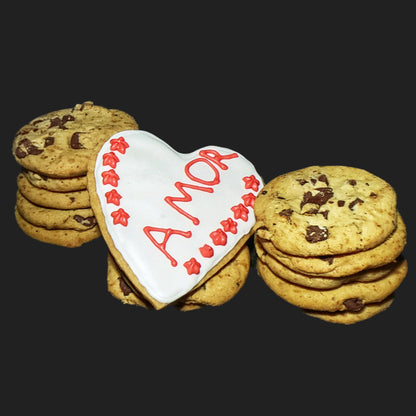 LOVE: Fresh Baked Valentine's Day Cookie or Brownie Dessert Tin Gift Box (Over 1.5 Pounds of Desserts)