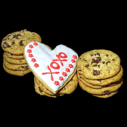 LOVE: Fresh Baked Valentine's Day Cookie or Brownie Dessert Tin Gift Box (Over 1.5 Pounds of Desserts)