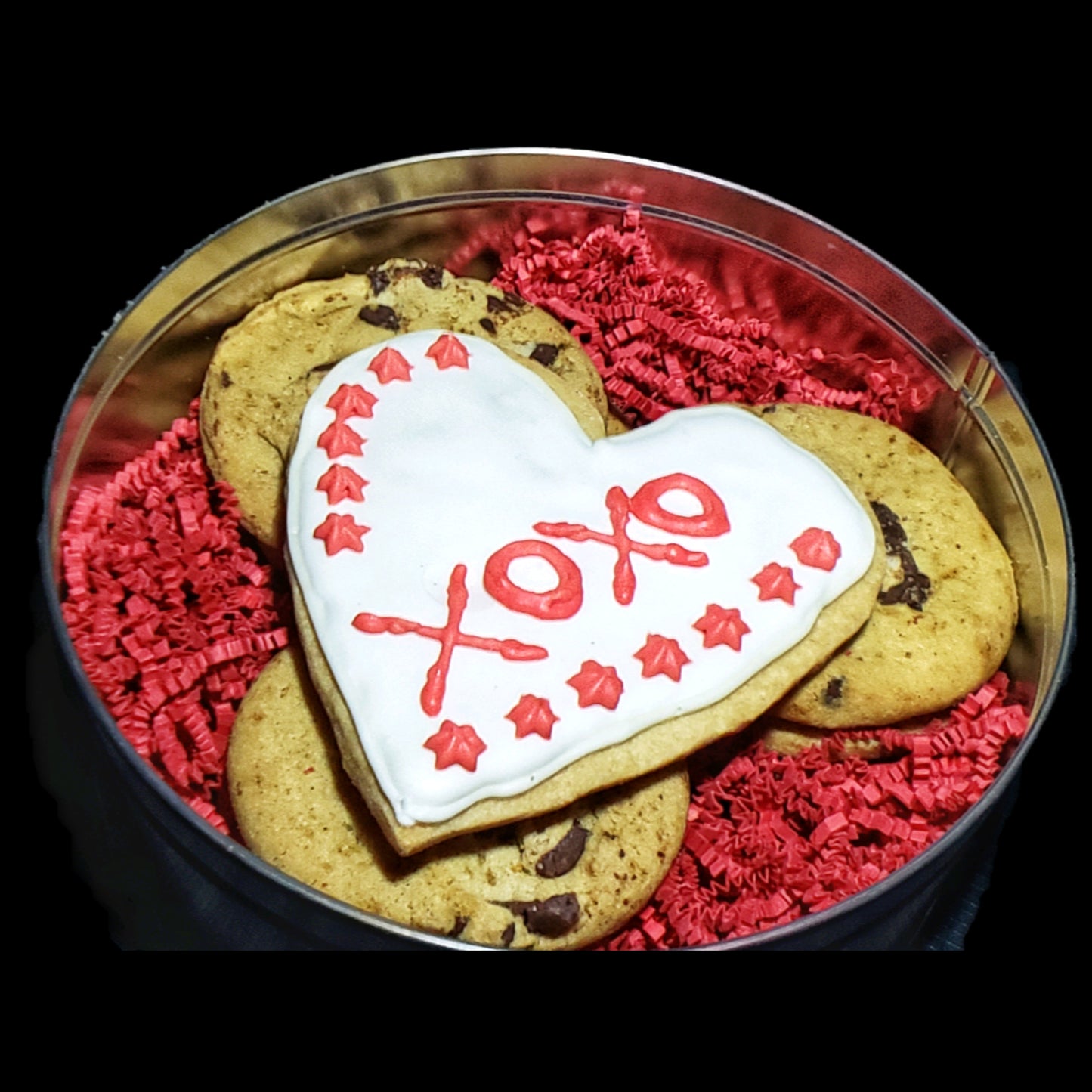 LOVE: Fresh Baked Valentine's Day Cookie or Brownie Dessert Tin Gift Box (Over 1.5 Pounds of Desserts)
